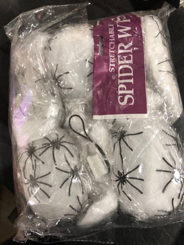 Photo 2 of 3 Pack Large Halloween Spider Outdoor Decorations - 41” Big LED Light up Hanging Spider Egg Sack Decoration for Indoor Outdoor Halloween Decor Supplies