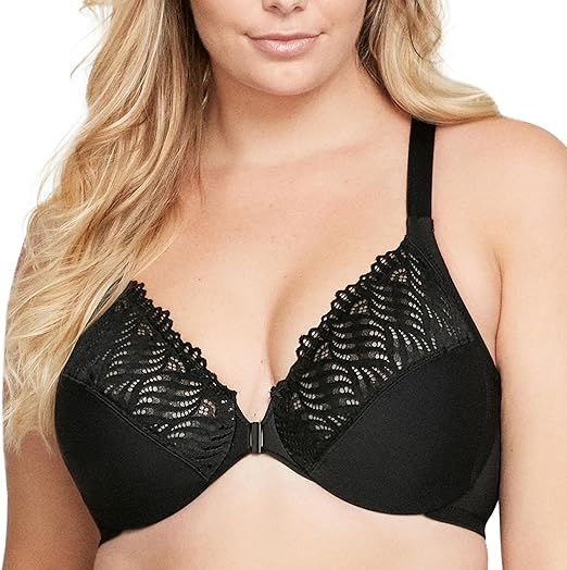 Photo 1 of Glamorise Women's Plus Size Front-Close T-Back Wonderwire Underwire #1246 46C