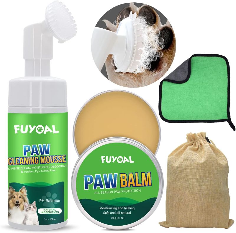 Photo 1 of FUYOAL Dog Paw Cleaner,Dog Paw Balm,Natural Sulfate Free Dog Paw Protector for Large Medium Small XL Breed w/Moisturizer for Cat Hot Pavement Treatment...
