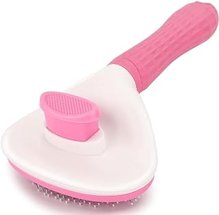 Photo 1 of CAMDAN. Cat Brush, Cat brush with release button, Pet Grooming Brush, Self-Cleaning Dog Brush, Suitable for Long and Short-Haired Dogs and Cats, to Remove Tangled and Loose Hair. (PINK)