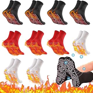 Photo 1 of 10 Pairs Tourmaline Thermal Circulation Self-Heating Shaping Socks, Foot Massage Thermotherapeutic Slimming Health Sock, Tourmaline Acupressure Self-Heating Shaping Socks Christmas Gifts