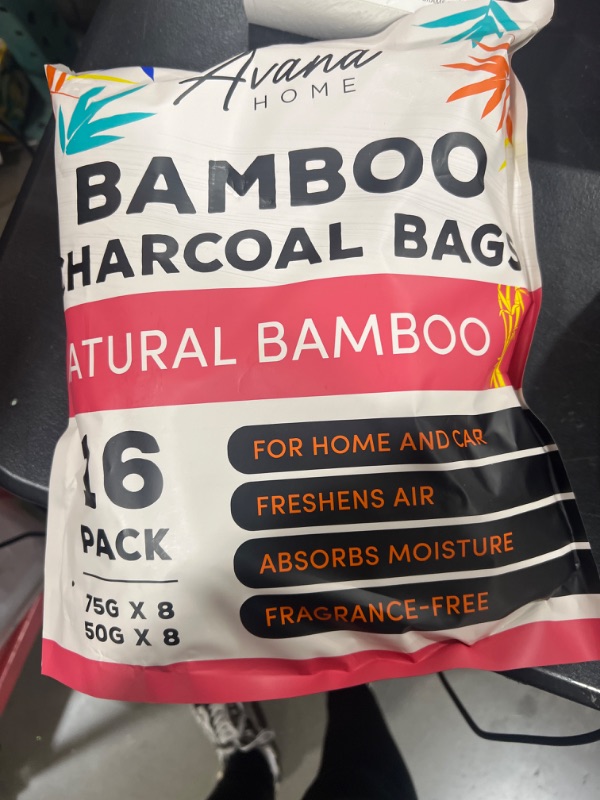 Photo 2 of (16 Pack) Bamboo Charcoal Air Purifying Bag - Charcoal Bags Odor Absorber, for Car, Home & Shoes - Activated Charcoal , Fragrance-Free Odor Eliminator (8x75g, 8x50g)