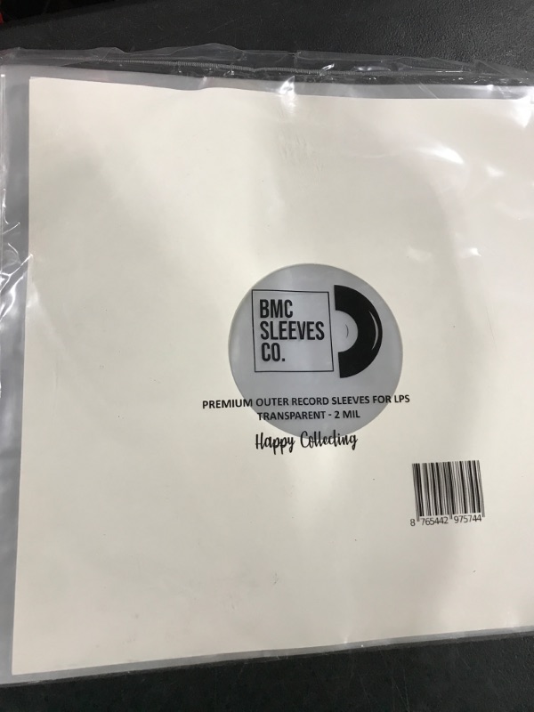 Photo 1 of BMC 50 Vinyl Record Sleeves for 12 Inch 33 RPM LP | Transparent Outer Sleeves Premium Protection | Clear Polypropylene Album Covers | Ideal for Single Double or Gatefold Storage – 2 MIL 12 Inch [50 Sheets]