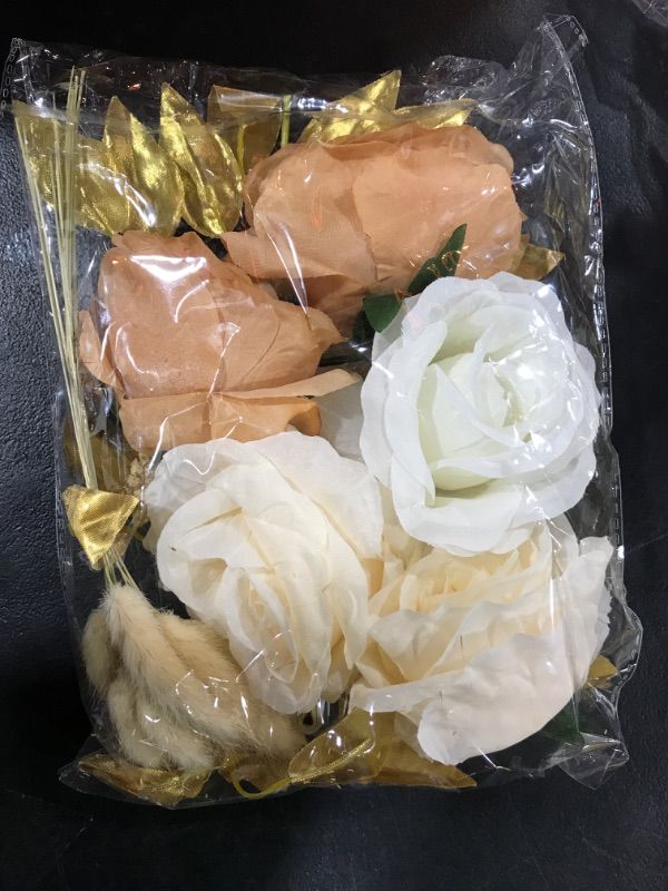 Photo 1 of 28 Pcs Boho Cake Topper Decorations Vintage Artificial Rose Flowers Leaves for Cake Decorating Kit Dried Faux Flower Decor for Bohemian Wedding Bridal Baby Shower Birthday Party Supplies (D)
