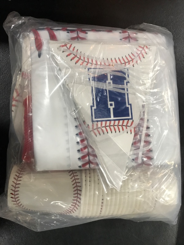 Photo 1 of 200PCS BASEBALL PARTY PLATES CUPS AND NAPKINS