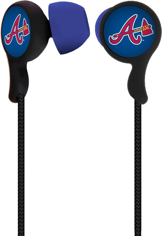 Photo 1 of Mizco MLB Atlanta Braves Armor Stereo Hands Free Earbuds, Small, Black TAMPE BAY RAYS
