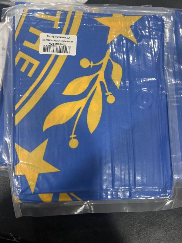 Photo 1 of New Hampshire State Flag - New Hampshire flag 3X5ft outside/indoor,Double Sided Printed State Flags,New Hampshire flags 3x5 outdoor made in usa ,New Hampshire flag 3x5 outdoor,bright and strong long-term use New Hampshire flag,Premium quality state flag,D