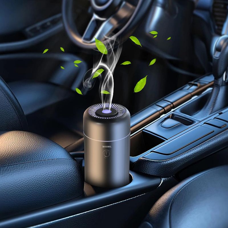 Photo 1 of Car Aromatherapy Diffusers for Essential Oils?Mini USB Air Scent Small Humidifier with 7-LED Color Changing for Car Room Home Office Bedroom