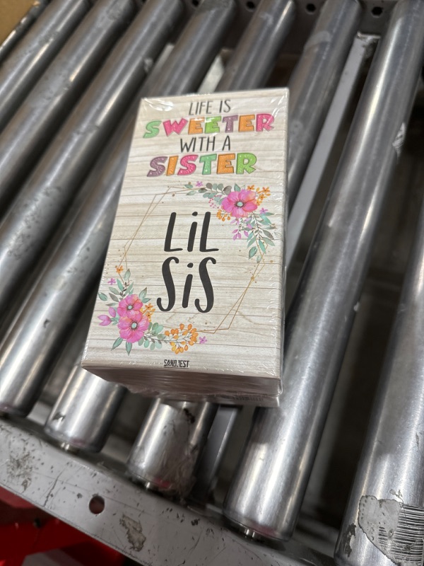 Photo 2 of SANDJEST Sister Birthday Gifts from Sister Tumbler | Life is Sweeter with a Sister Lil Sister- 20oz Stainless Steel Insulated Travel Mug for Sissy | Christmas Tumblers Gifts from Brothers, Sisters Vintage - Lil Sis