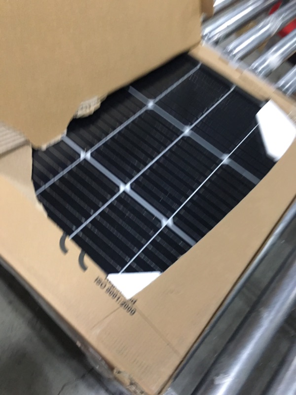 Photo 2 of Renogy Solar Panel 100 Watt 12 Volt with Mounting Z Brackets High-Efficiency Monocrystalline PV Module Power Charger for RV Marine Rooftop Farm Battery and Other Off-Grid Applications 100W+1 Set Z Brackets