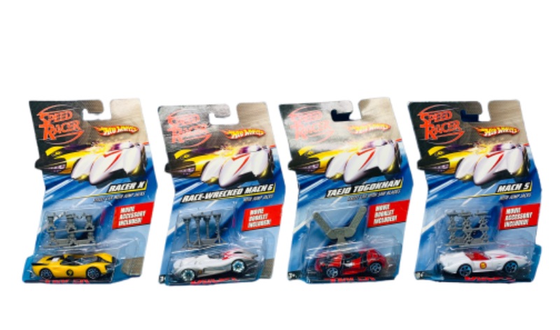 Photo 1 of 150022…4 hot wheels speed racer die cast cars