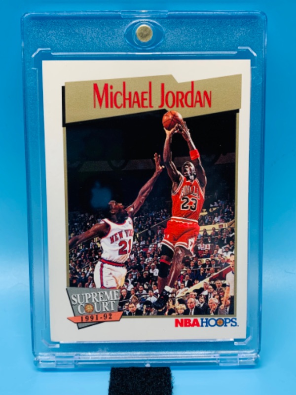 Photo 1 of 150031…NBA hoops Michael Jordan card 455 in hard plastic case 