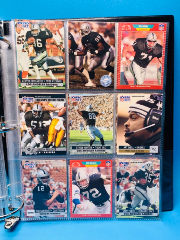 Photo 6 of 150039…90 misc Raiders trading cards in binder