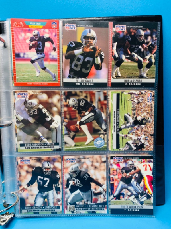 Photo 9 of 150039…90 misc Raiders trading cards in binder