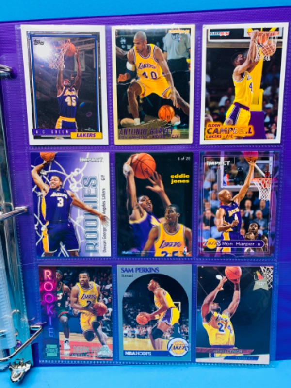 Photo 7 of 150041…72 misc Lakers cards in binder