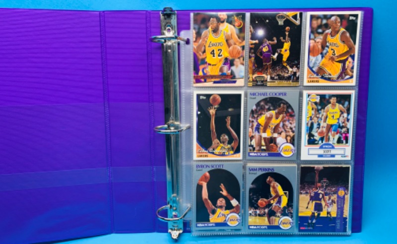 Photo 1 of 150041…72 misc Lakers cards in binder