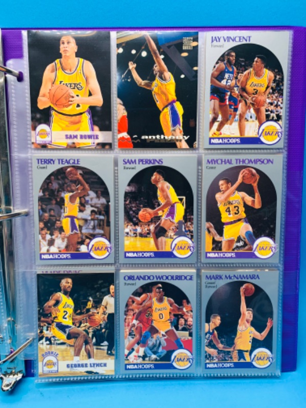 Photo 1 of 150041…72 misc Lakers cards in binder