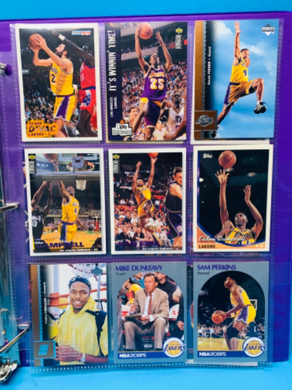 Photo 8 of 150041…72 misc Lakers cards in binder