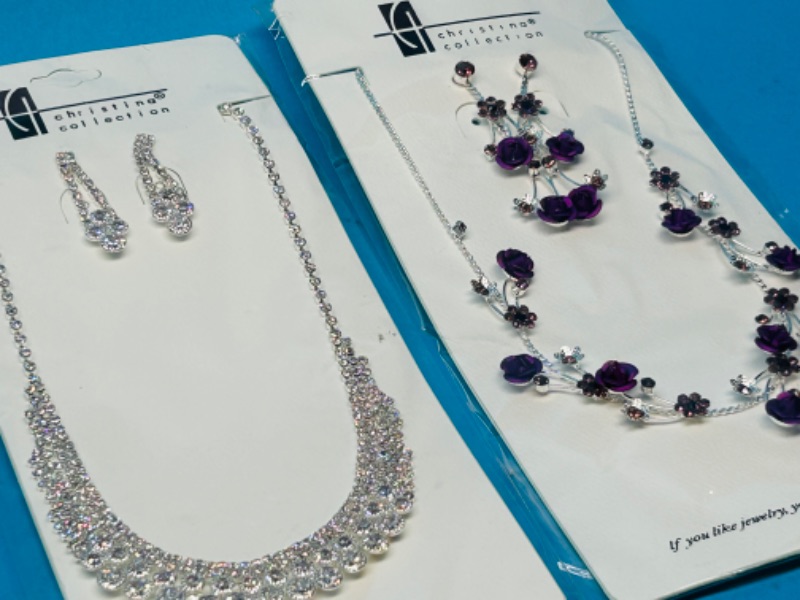 Photo 1 of 150135… …2 Christina Collection fashion necklace and pierced earrings sets 