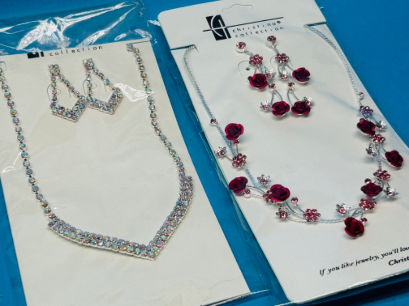 Photo 1 of 150136… 2 Christina Collection fashion necklace and pierced earrings sets 