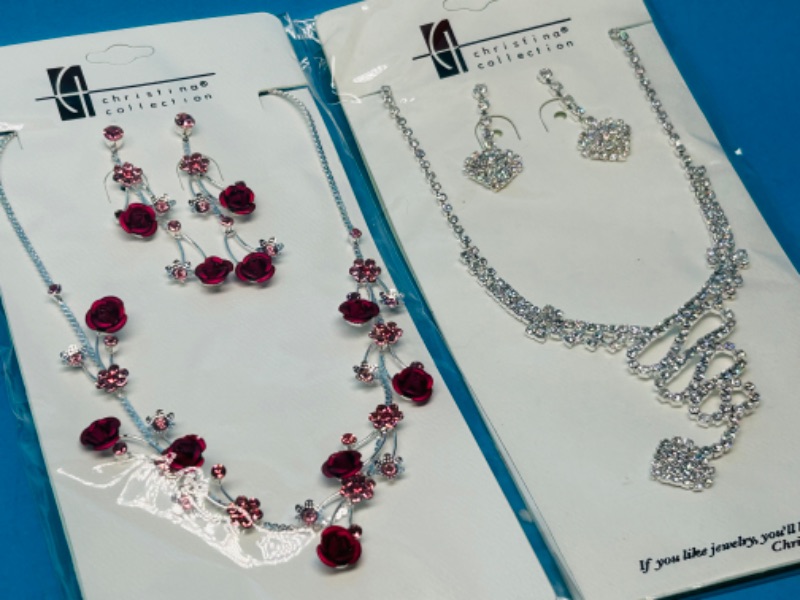 Photo 1 of 150137… 2 Christina Collection fashion necklace and pierced earrings sets 