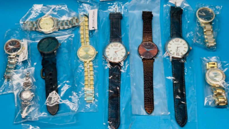 Photo 1 of 150142…10 fashion watches-men’s and women’s- will need batteries replaced 