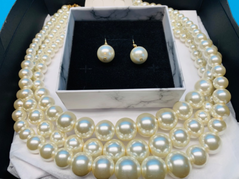 Photo 1 of 150154… Hanee fashion necklace and pierced earrings in gift box 