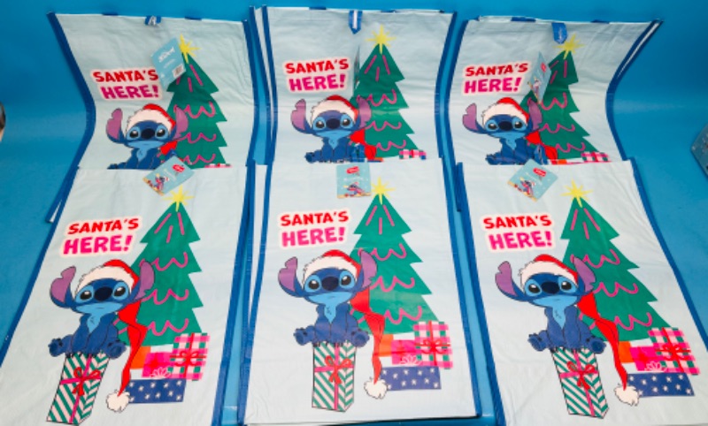 Photo 1 of 150159… 6 xxlarge Disney reusable bags 13.5 x 19 x 8 inch 