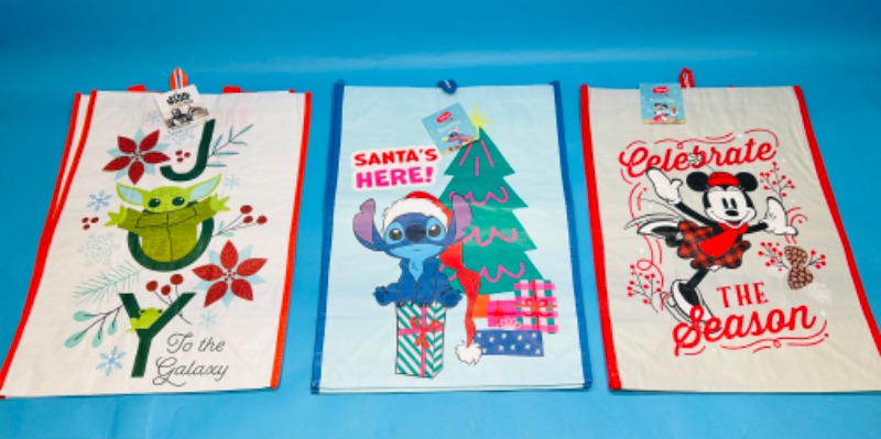 Photo 1 of 150161…3 xxlarge Disney reusable bags 13.5 x 19 x 8 inch 