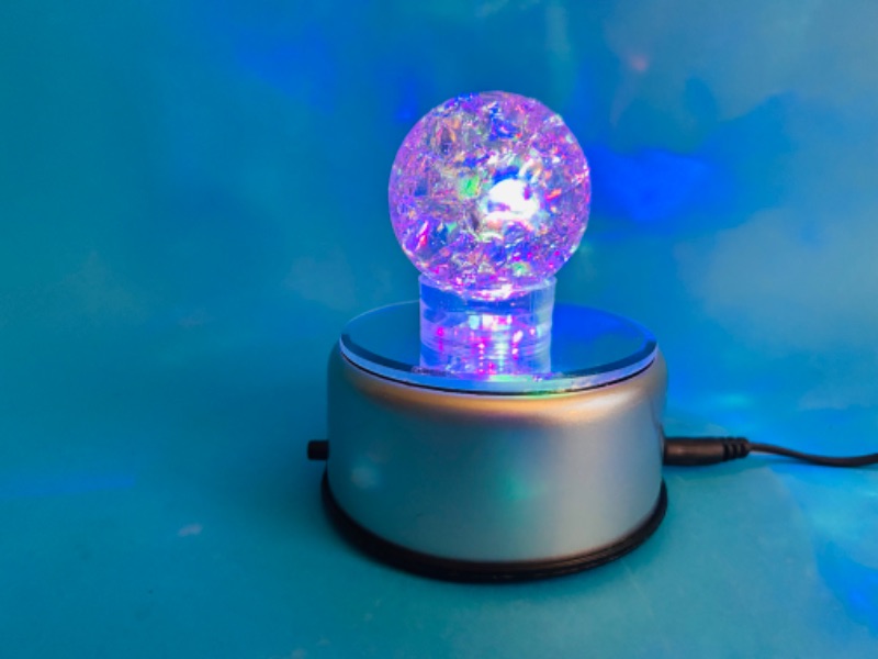 Photo 3 of 150186…small crackled rock on light up rotating stand 