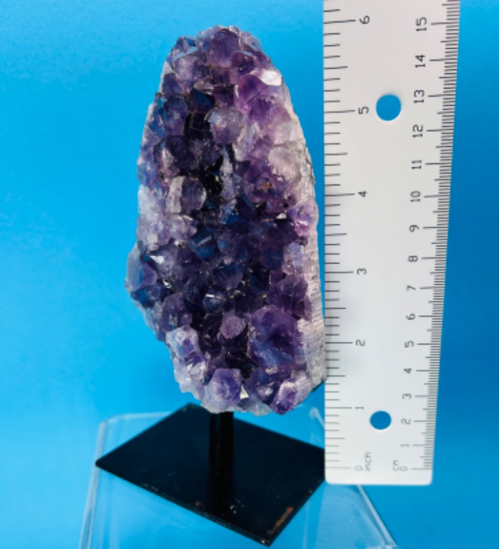 Photo 3 of 150187…6” amethyst rock on stand - height includes stand 