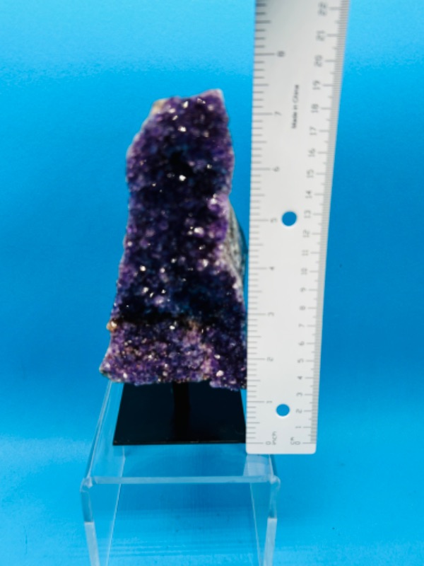 Photo 2 of 150202…7.5 inch amethyst rock  on stand -height includes stand 