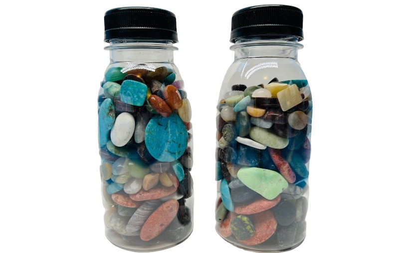 Photo 1 of 160204…2 bottles of polished rocks 5” each