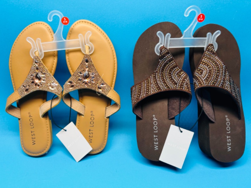 Photo 1 of 150257…2 pairs of women’s size S 5-6 sandals 