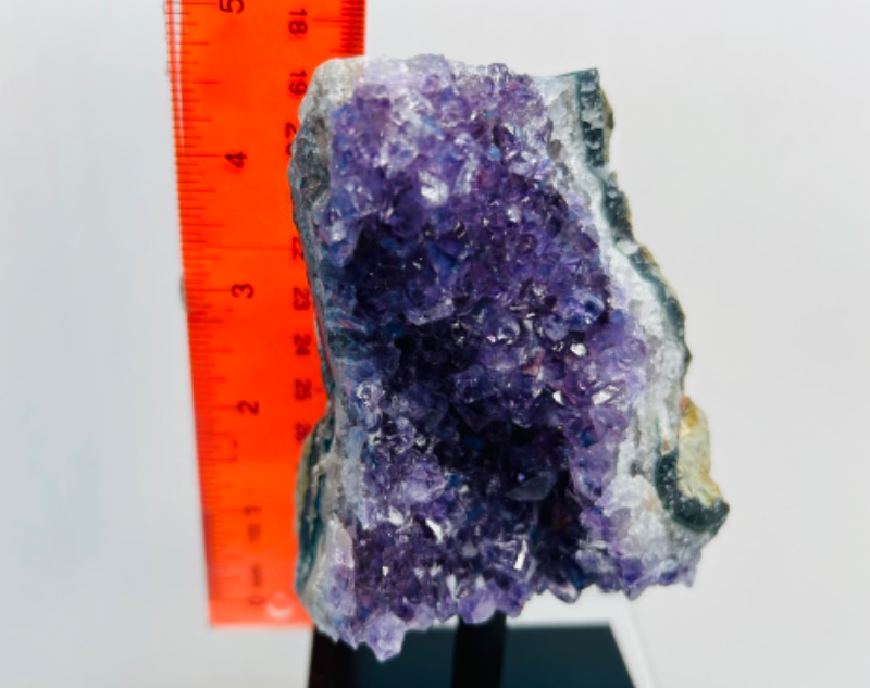 Photo 5 of 150293…4.5” amethyst crystal rock on stand-height includes stand 