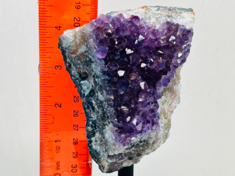 Photo 3 of 150298…4.5”  amethyst crystal rock on stand-height includes stand 