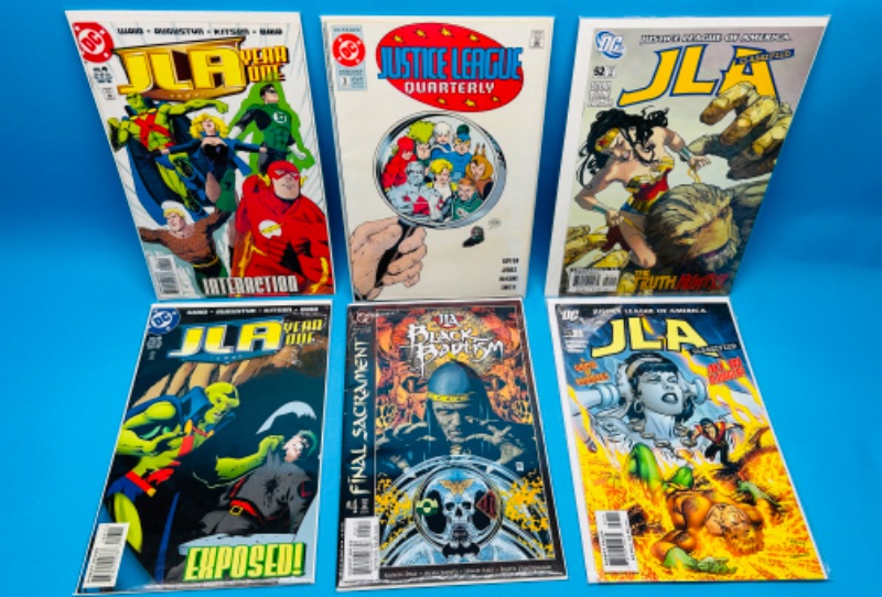 Photo 1 of 150331…6 Justice league comics in plastic sleeves 