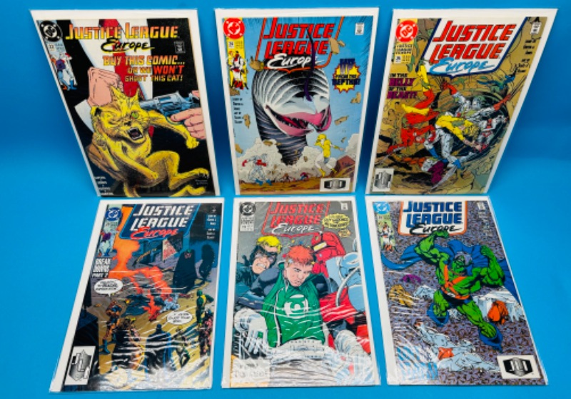 Photo 1 of 150352…6 vintage justice league Europe comics in plastic sleeves 