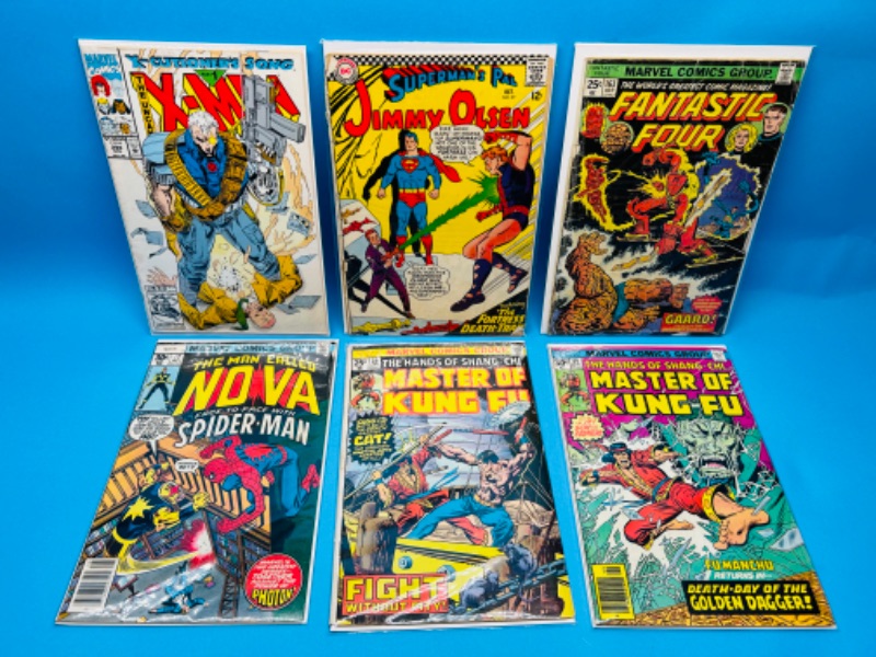 Photo 1 of 150358…condition issues-6 vintage comics with bends, folds, stains 