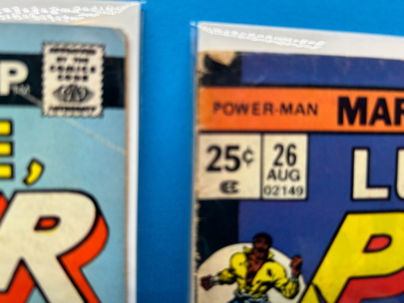 Photo 2 of 150359…condition issues-4 vintage power man comics in plastic sleeves - folds and wear