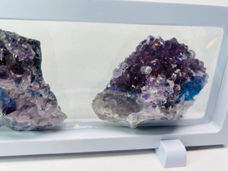 Photo 4 of 150419…2 amethyst crystal rocks in 9 x 4” display 