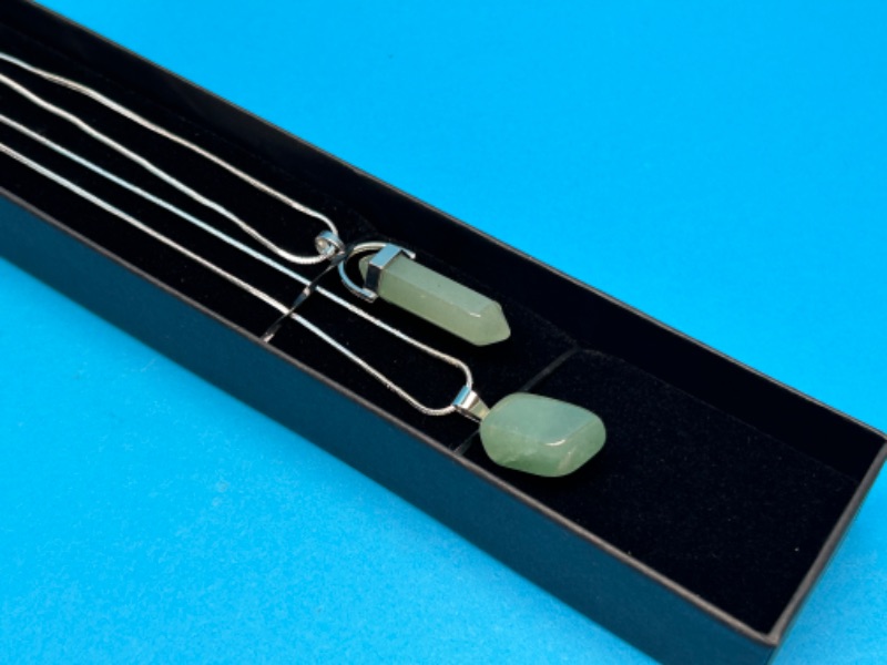 Photo 1 of 150440… crystal cut and polished rock pendant necklaces in gift box