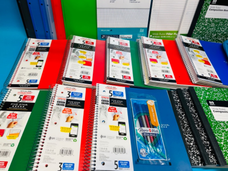 Photo 3 of 150451…spiral notebooks, folders, mechanical pencils, backpack, and more 