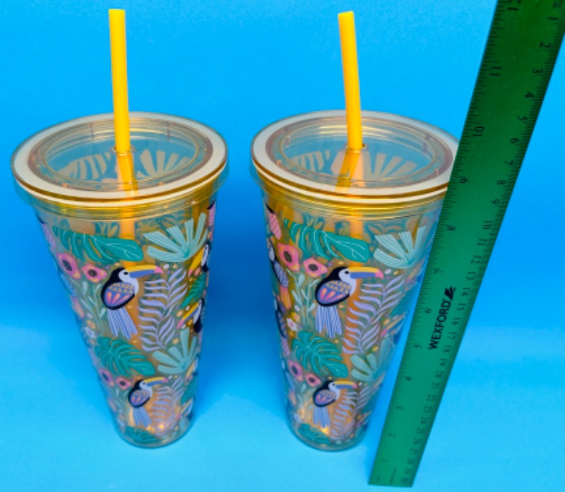 Photo 2 of 150531…2 Xlarge tumblers with lids and straws 