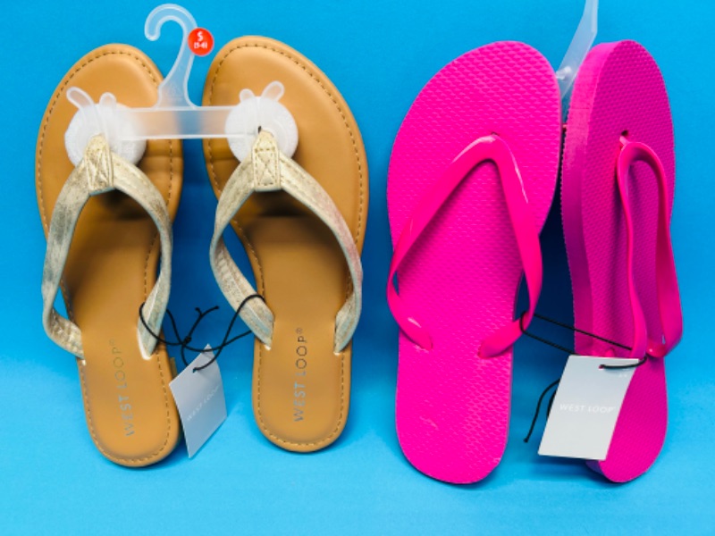 Photo 1 of 150540… 2 pair of ladies sandals size s 5-6