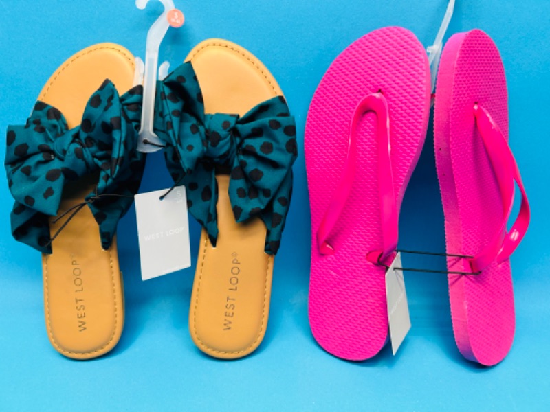 Photo 1 of 150542…  2 pair of ladies sandals size s 5-6