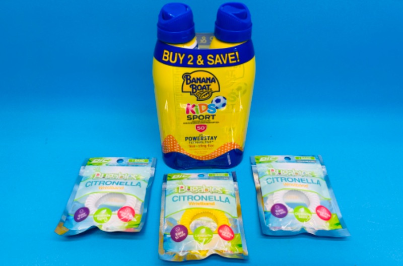Photo 1 of 150578…kids sunblock and citronella wristbands 
