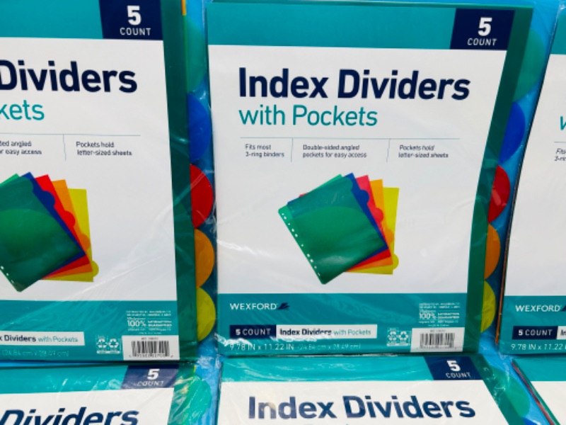 Photo 2 of 150580…index dividers with pockets 40 total 