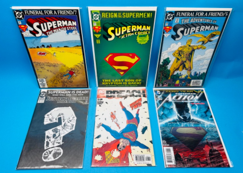 Photo 1 of 150605…6 Superman  comics in plastic sleeves 