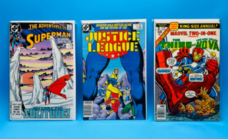 Photo 1 of 150622…3 older  comics in plastic sleeves 